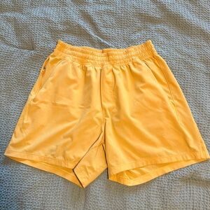 orange mens lululemon shorts